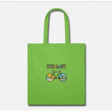 Cycology Natural Activities Casual Bike Enthusiast Lime Green Tote Bag